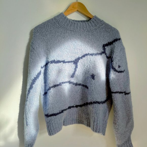 Paloma Wool Blue Cowl Neck Sweater - Picture 4 of 4